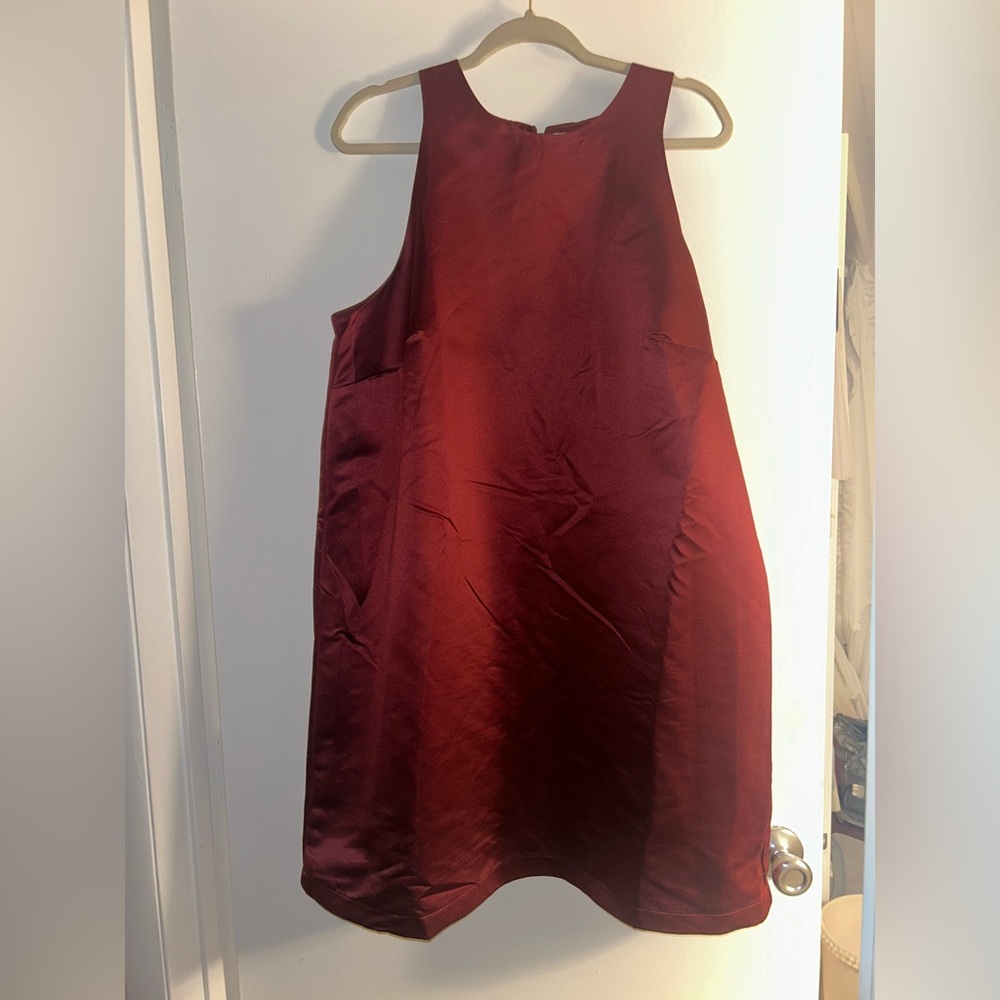 Satin shift dress